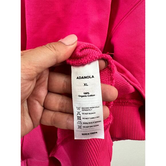 Adanola Vacation Oversized Sweatshirt Hot Pink XL - Picture 3 of 6